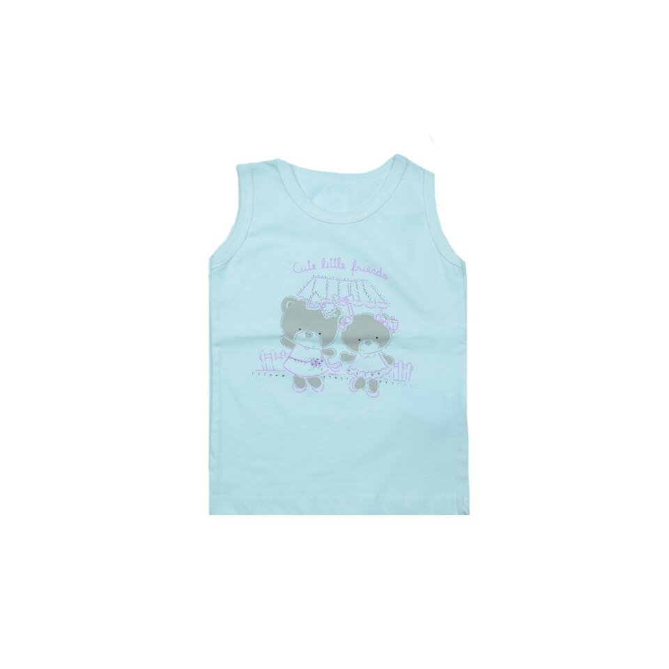 Tricou fara maneci fetite NN TFFN-003, Alb, 92 cm