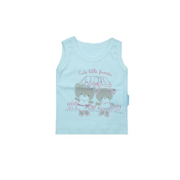 Tricou fara maneci fetite NN TFFN-002, Alb, 68 cm Tricou fara maneci fetite NN TFFN-002, Alb, 68 cm