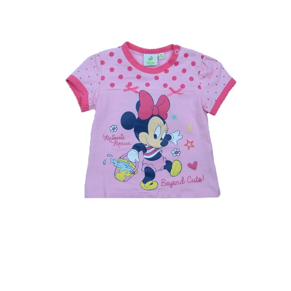 Tricou maneca scurta fetite Disney Minnie Mouse DISM-JTSET51035, Roz 68 cm