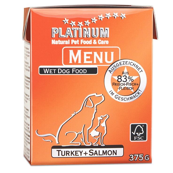 Hrana Umeda Platinum Meniu cu Curcan si Somon, 375g
