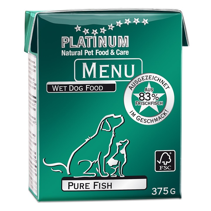 Mancare Umeda Caini Platinum Meniu Pure Fish, 375g