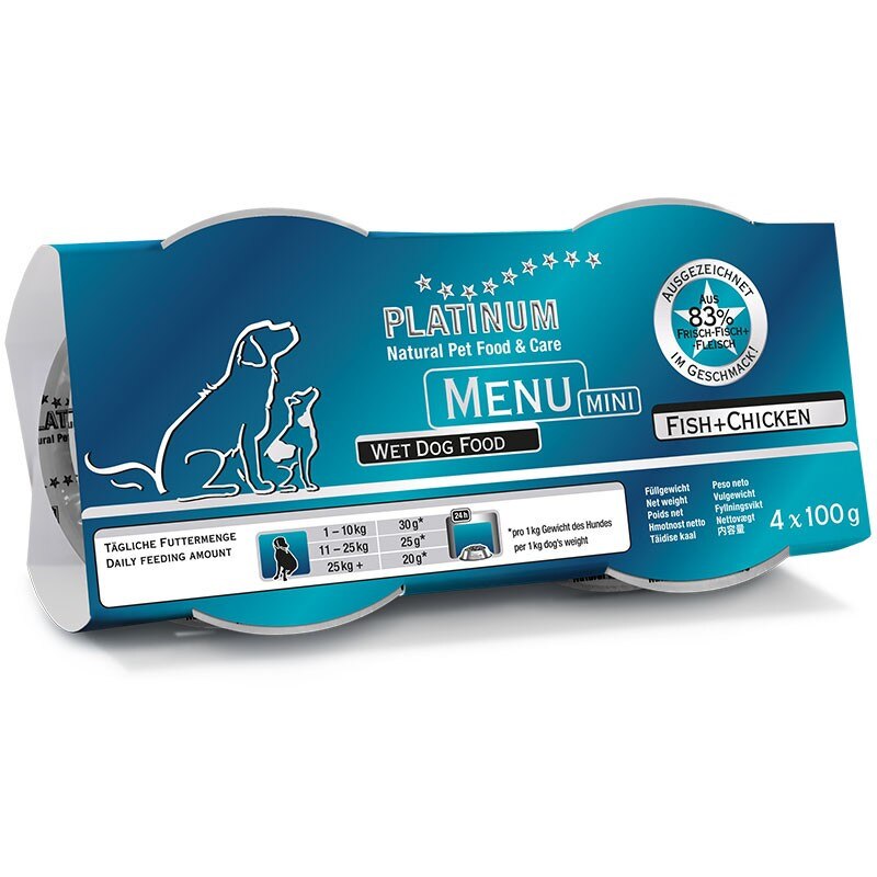 Hrana Umeda Platinum Meniu Mini cu Pui si Peste, set 4 x 100g