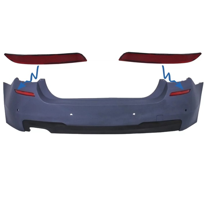 Reflector Bara Spate Catadioptru compatibil cu BMW 5 Series F10 2011-up M-tech Design