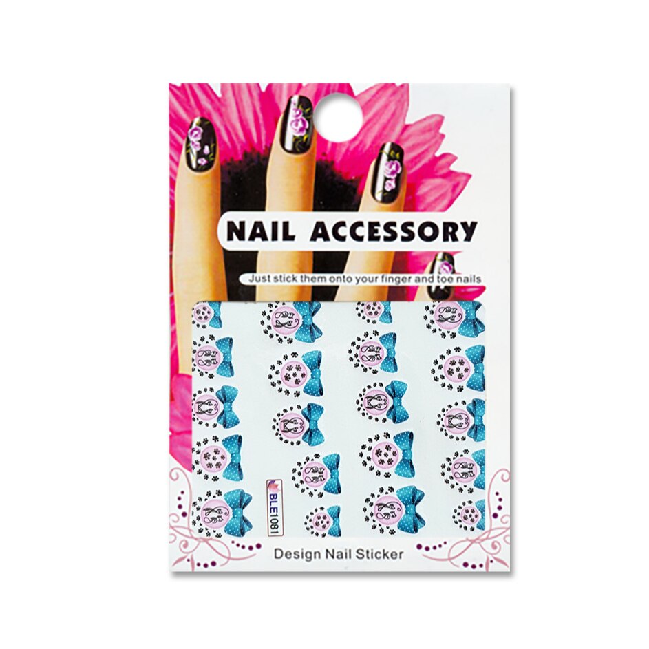Tatuaj sticker cu efect acrilic BLE1081, MoonbasaNails, Multicolor