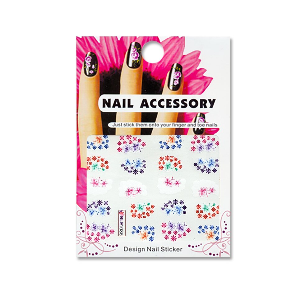 Tatuaj sticker cu efect acrilic BLE1086, MoonbasaNails, Multicolor