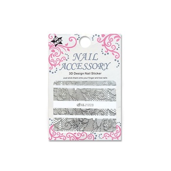 Decoratiuni cu efect acrilic 3D, MoonbasaNails, HBJY020-S, Model dantela, Argintiu Decoratiuni cu efect acrilic 3D, MoonbasaNails, HBJY020-S, Model dantela, Argintiu