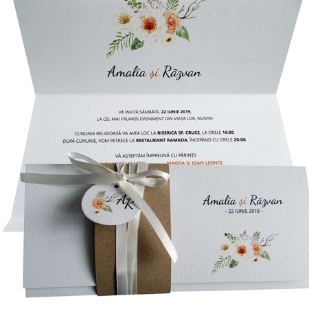 Invitatii Nunta Flori Crem Emag Ro