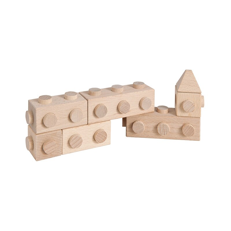 Set cuburi de constructie din lemn Architect 50, +1 an, Matador - eMAG.ro
