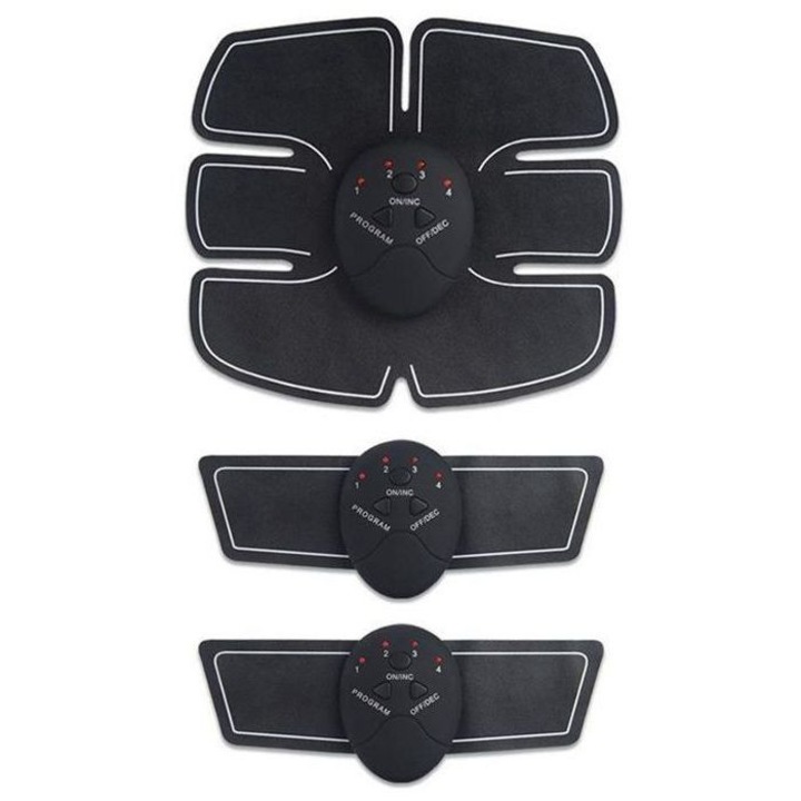Set fitness electrostimulatori tehnologie EMS pentru modelare musculara, 6 moduri de lucru, 10 trepte de intensitate