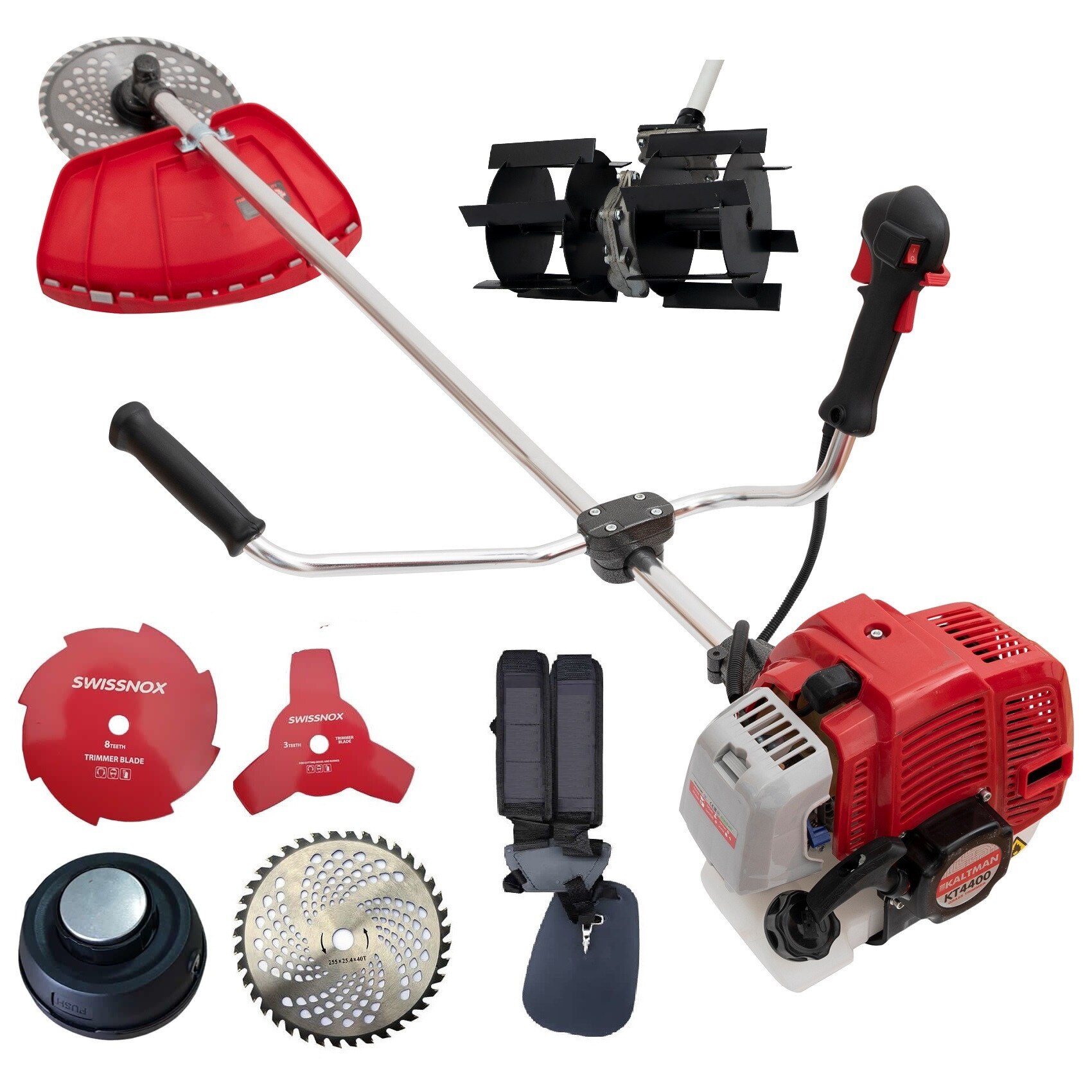 Set Motocoasa KALTMAN KT4400, 5.8CP, 52CC +Cap Cultivator(28), Model nou, Motocositoare