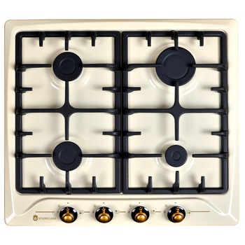 Plita incorporabila Studio Casa PG660 Avena Toscana, 4 arzatoare gaz, gratare fonta, aprindere electrica Plita incorporabila Studio Casa PG660 Avena Toscana, 4 arzatoare gaz, gratare fonta, aprindere electrica
