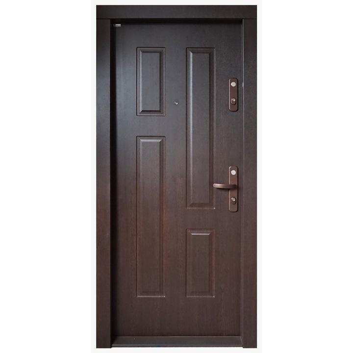 Usa metalica apartament, Usa Intrare izolatie 34 db, Maco U1 Wenge, 202 x 88 x 13 cm