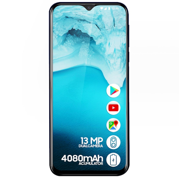 Смартфон iHunt Alien X Lite 2020, 16GB, 6.1-inch HD извит 2.5D, Dual Фотоапарат 13MP, батерия 4080mAh, Android 8.1 GO, Син
