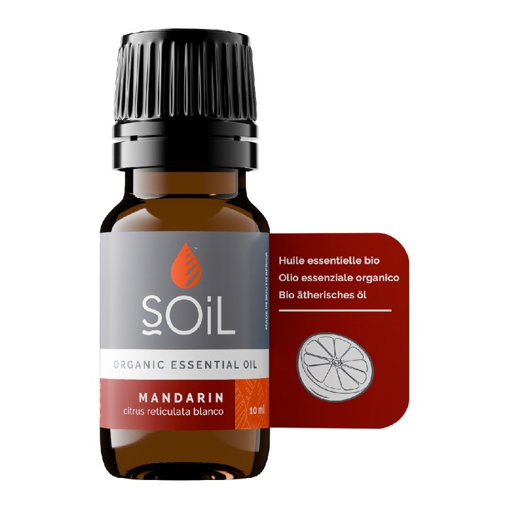 Ulei Esential Mandarina (Citrus reticulata blanco), Soil, Uleiul digestiv, Pur, 100% Organic Ecocert, 10 ml