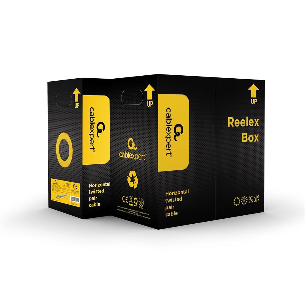 Cablu Gembird UTP solid cable, cat. 5, CCA 100m (roll), gri