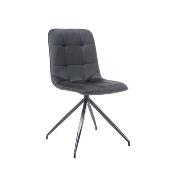 Scaun Tapitat Genarom Texo Velvet Negru tap.117, 45 x 87 x 42 cm Scaun Tapitat Genarom Texo Velvet Negru tap.117, 45 x 87 x 42 cm