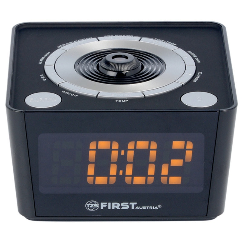 Ceas radio cu alarma First Austria FA-2421-5, alarma, proiectie verticala, radio FM, calendar