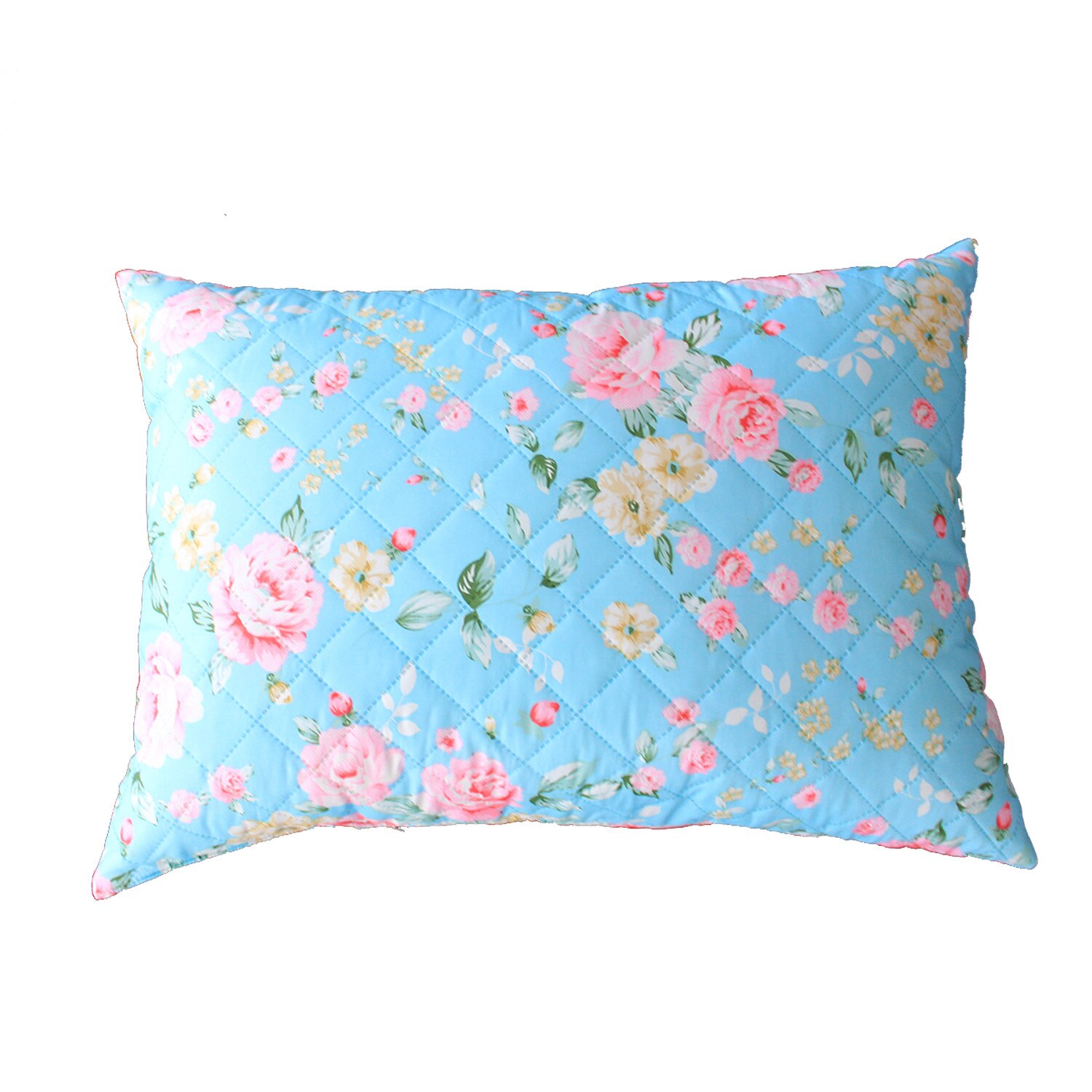 Perna matlasata Gecor, microfibra imprimata Buget, 50X70 cm, albastra