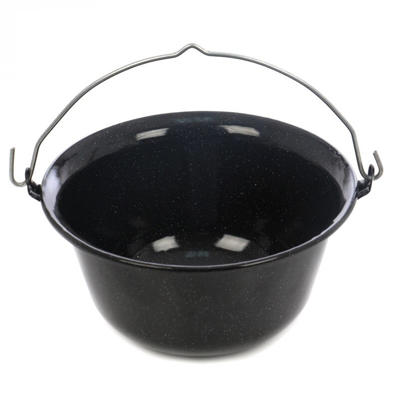 Ceaun emailat, cu maner, negru, 4 L, D 26 cm