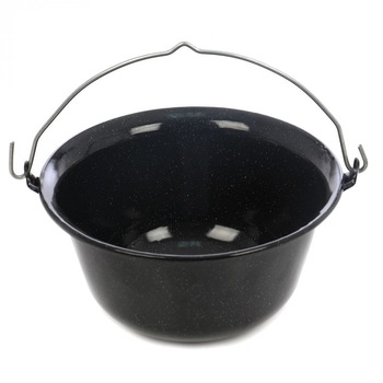 Ceaun emailat, cu maner, negru, 4 L, D 26 cm Ceaun emailat, cu maner, negru, 4 L, D 26 cm