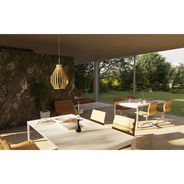 Lustra lemn natur U14003