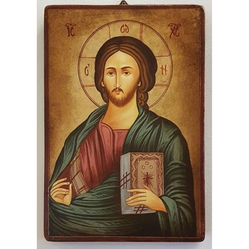 Icoana pictata pe lemn Iisus Hristos 102, Artizanat Opait, 44x32cm Icoana pictata pe lemn Iisus Hristos 102, Artizanat Opait, 44x32cm