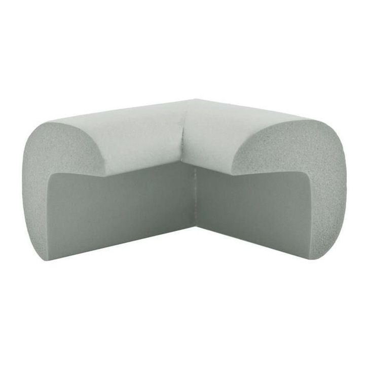 Protectie colturi mobila si muchii, Malatec, spuma, 5.5x3 cm, set 4 bucati, gri