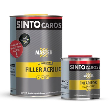 FILLER MASTER Express 4:1 antizgarieturi caroserie cu INTARITOR - Sinto, 800ml+200ml FILLER MASTER Express 4:1 antizgarieturi caroserie cu INTARITOR - Sinto, 800ml+200ml