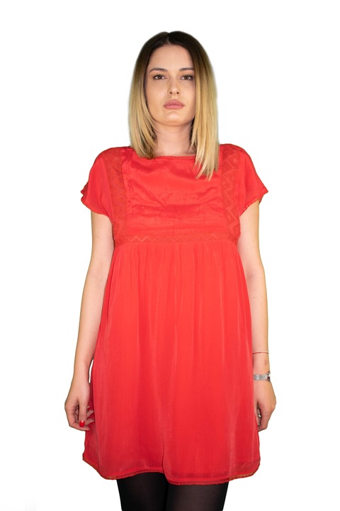 Rochie, rosu corai, vaporoasa, masura, Rosu corai