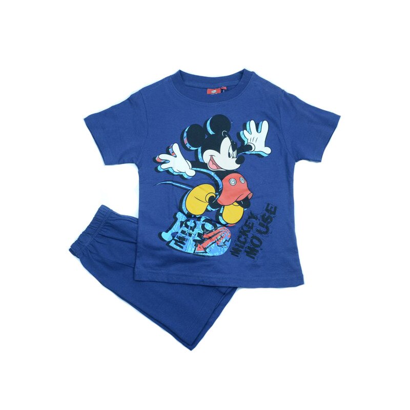 Pijama vara baieti Disney Mickey Mouse, bumbac, Multicolor