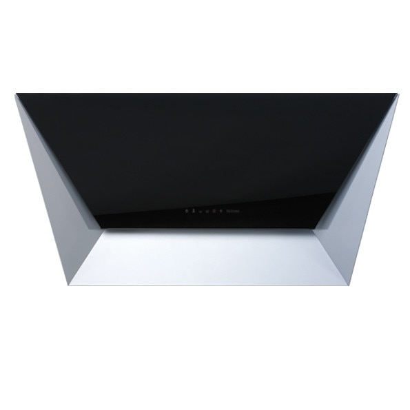 Hota de perete FALMEC PRISMA L=85 cm, 800 mc/h, Sticla de culoare neagra,  Iluminare LED, Touch Control, Functia 24h, Clasa energetica A, Garantie 5  ani 