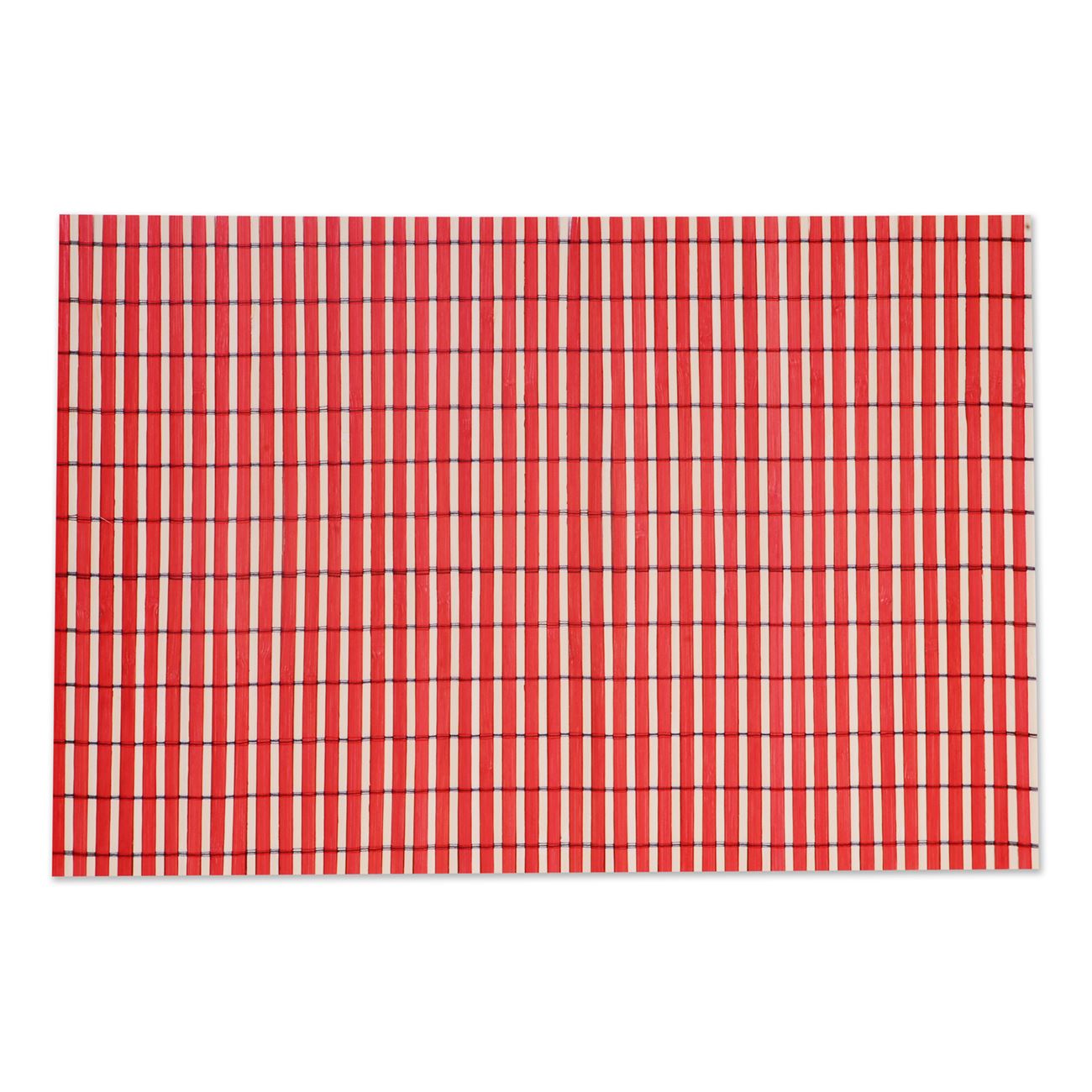 Suport farfurie, Zola®, bambus, rosu/bej, 30x45 cm