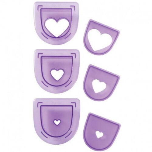 Decupator pentru pasta de zahar Wilton, Heart Set
