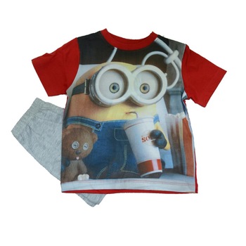 Compleu 2 piese baieti Sun City Minions QE2038RO, Multicolor Compleu 2 piese baieti Sun City Minions QE2038RO, Multicolor