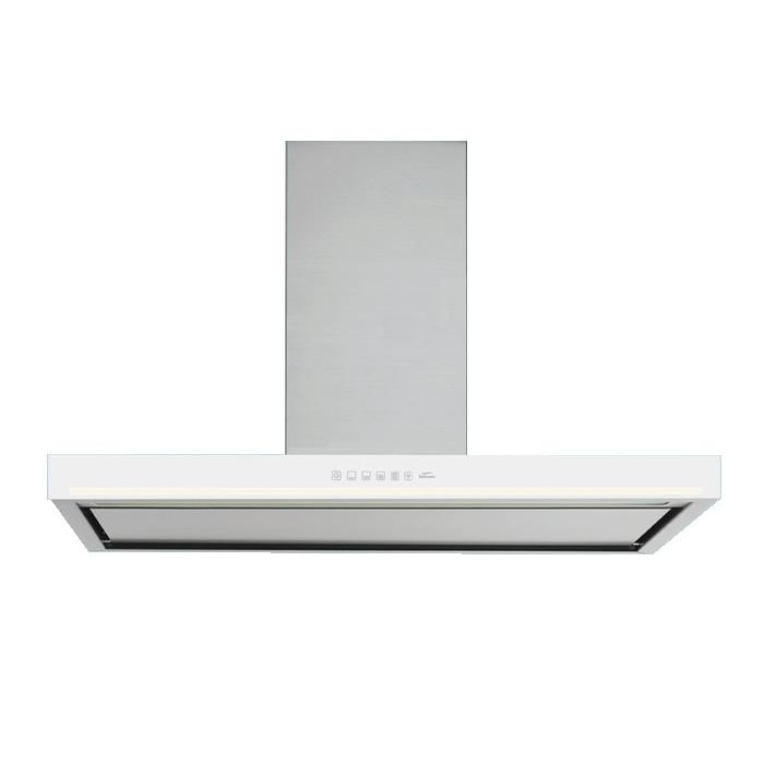 Hota insula FALMEC BLADE L=90 cm, Sticla de culoare alba, Iluminare LED, Aspiratie perimetrala, Touch-control, Functie 24h, Garantie 5 ani, Fabricatie Italia