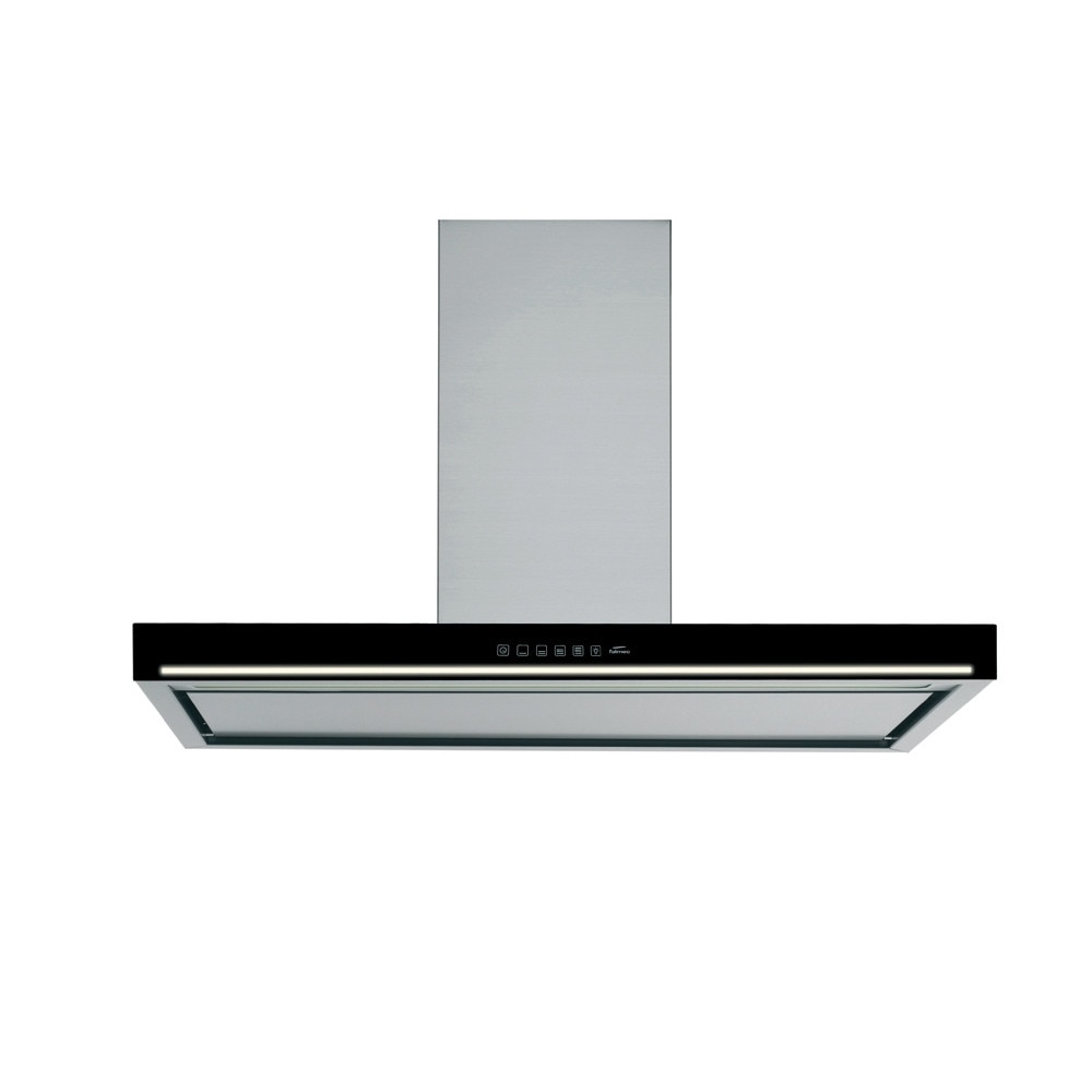 Hota de perete FALMEC BLADE L=90 cm, Sticla de culoare neagra, Aspiratie perimetrala, Touch control, Functie 24h, Garantie 5 ani, Fabricatie Italia