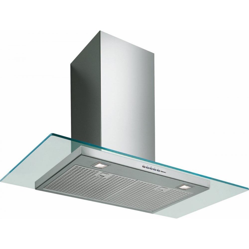 Hota insula FALMEC KRISTAL L=90 cm, 800 mc/h, Iluminare LED, Control electronic, Garantie 5 ani, Fabricatie Italia