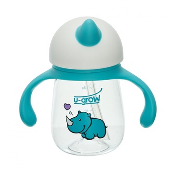 Cana 260 ml din tritan cu cioc din silicon U-Grow UNC03-SIP260 Cana 260 ml din tritan cu cioc din silicon U-Grow UNC03-SIP260