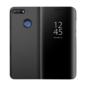 Husa Flip Mirror - Huawei Y6 Prime 2018 - Negru Husa Flip Mirror - Huawei Y6 Prime 2018 - Negru