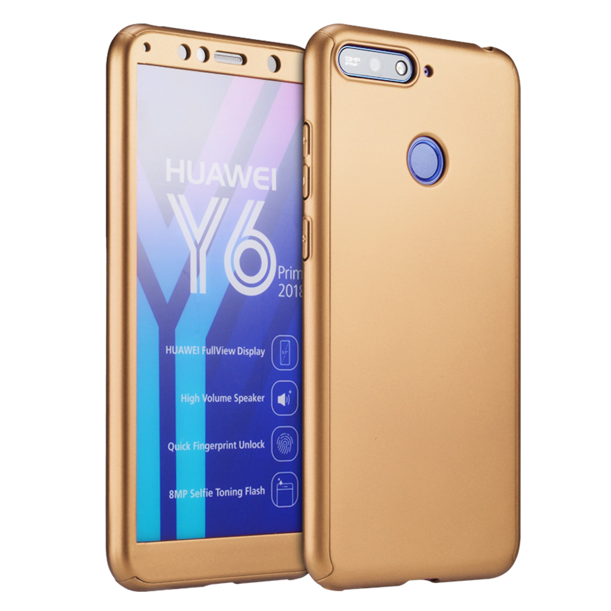 Husa 360° Full Protection - Huawei Y6 Prime 2018 - Auriu