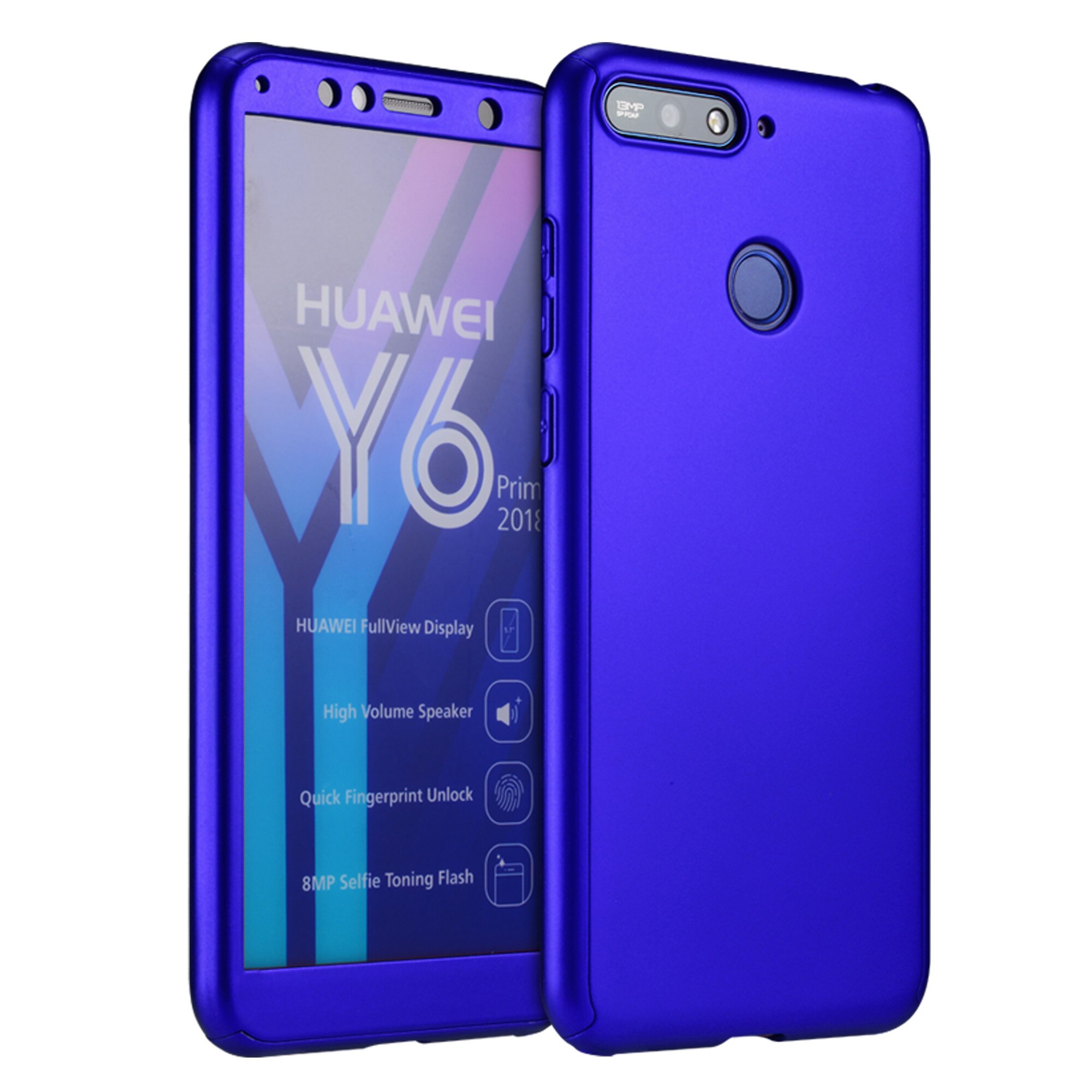 Husa 360° Full Protection - Huawei Y6 Prime 2018 - Albastru
