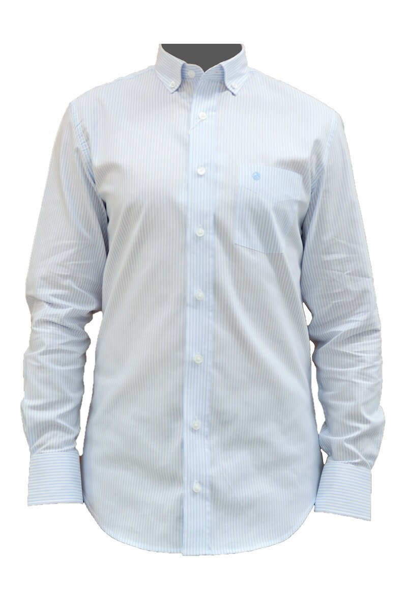 Camasa maneca lunga, Red Mountain, 100% bumbac egiptean, barbati, Albastru deschis