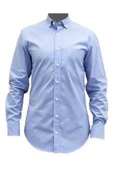 Camasa maneca lunga, Red Mountain, 100% bumbac egiptean, barbati, Alb/Albastru Camasa maneca lunga, Red Mountain, 100% bumbac egiptean, barbati, Alb/Albastru