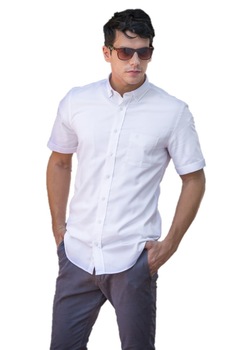 Camasa maneca scurta, Red Mountain, 100% bumbac egiptean, barbati, Alb Camasa maneca scurta, Red Mountain, 100% bumbac egiptean, barbati, Alb