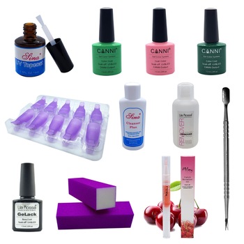 Kit Oja Semipermanenta, Canni, 3 culori diferite si accesorii Kit Oja Semipermanenta, Canni, 3 culori diferite si accesorii