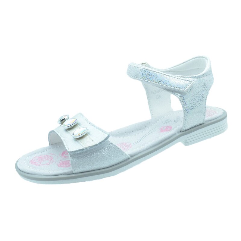 Sandale ortopedice fetite Tom Miki C-T53-80-A, Alb