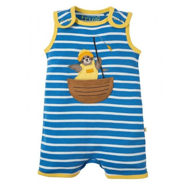 Salopeta Lundy, Baieti,Multicolor, Frugi, Multicolor, 86-92 CM