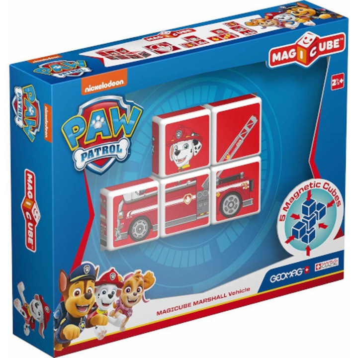 Магнитен конструктор Geomag, Magicube - Paw Patrol, Marshall