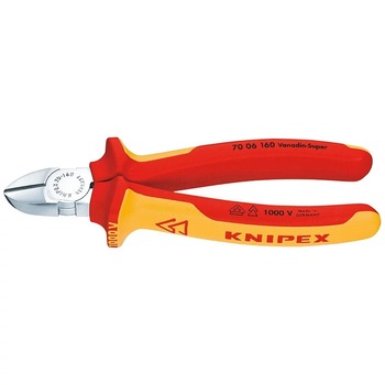 Cleste sfic, lungime 125mm, tensiune 1000V, 7006125 Knipex Cleste sfic, lungime 125mm, tensiune 1000V, 7006125 Knipex