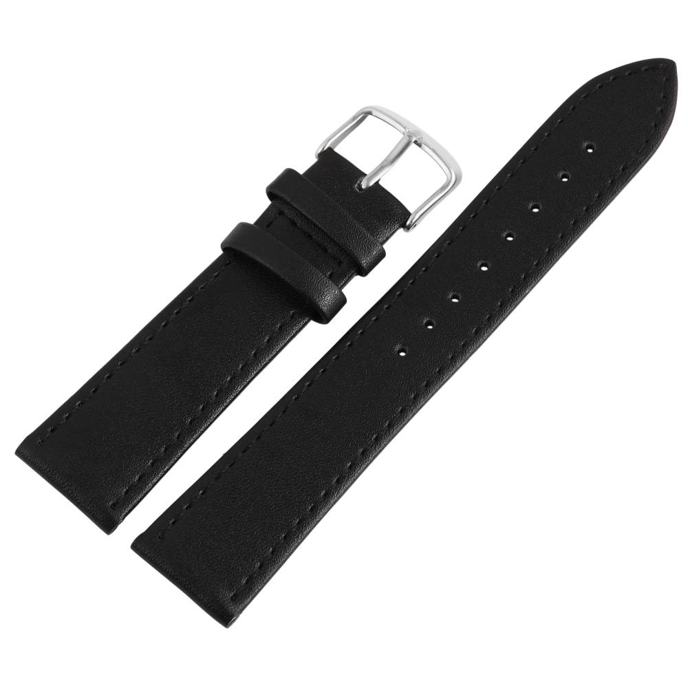 Curea ceas, negru, piele naturala, 16 mm, 09-160